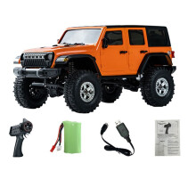 Coche Todoterreno Teledirigido de Simulación para 1:18, 2,4 G, Escala Completa, con Control Remoto, Color Naranja