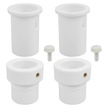 2 Stuks Adapter voor Stabilisatie van Zwembadparasolstokken, Geschikt voor Parasolstokken van 1,5" - 1,35", voor Terrasplanken