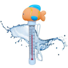 Fish Pool Thermometer Floating Water Temperature Tester for Spa Pond Indoor Pools Orange
