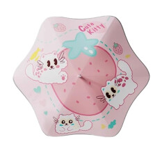Cute Cartoon Umbrella UV Compact Umbrella with Reflective Strip Children'S Umbrella Strawberry Meow