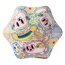 Cute Cartoon Umbrella UV Compact Umbrella with Reflective Strip Sunny and Rainy Umbrella for Girls & Boys Rainbow Meow