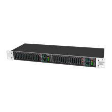 EQ215S Active Balanced Dual 15Band Graphic Equalizer Professional Audio Sound Processor for Studio/Live Performances(UK)