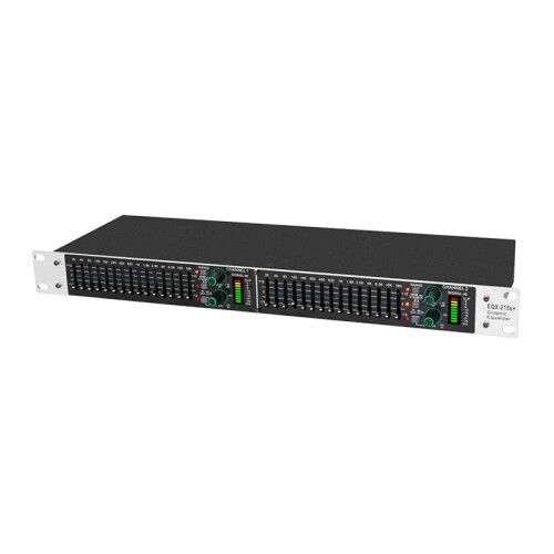 EQ215S Active Balanced Dual 15Band Graphic Equalizer Professional Audio Sound Processor for Studio/Live Performances(UK)