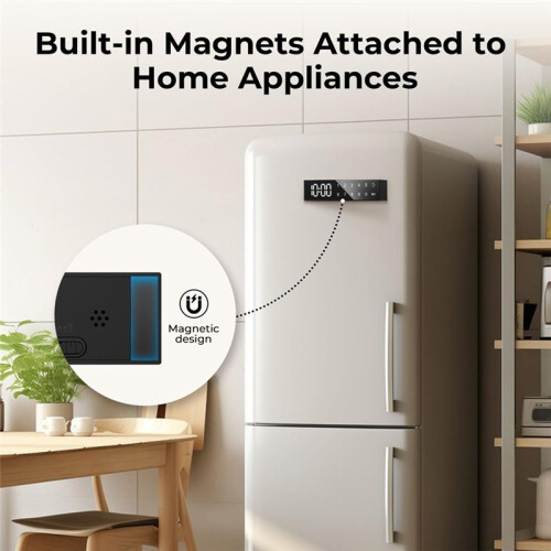 Kitchen Timer with Touch Screen, Magnetic Back for Refrigerators, Ovens, Easy-to-Use Visual LED Digital Display 2