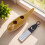 Edelstahl ABS Fischförmiger Guiro Percussion mit Scraper Kaffeefarben 5