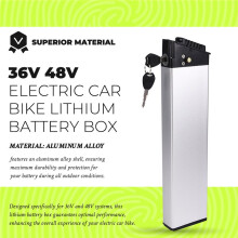 36V 48V Electric Car Bike Lithium Battery Box Folding Bicycle Battery Battery Case Aluminum Alloy Only Shell