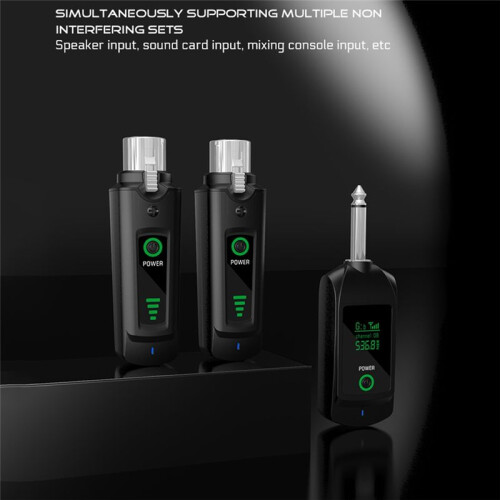 2.4G Wireless Microphone Converter System Transmitter Receiver for Dynamic Condenser Microphone Guitar Audio Mixer B