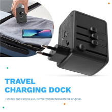International Travel Adapter AC Sockets,Universal Power Adapter Worldwide 3USB+TypeC High Perfect for Many Countries