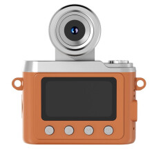 Y7000 Keychain Camera with Screen 1080P HD Portable Retro Compact Video Recorder Camera with Flash Lamp Brown