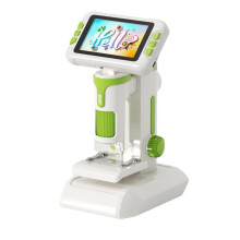 Microscope pour Enfants 1600X, Écran LCD 4 Pouces, Portable et de Bureau, Éclairage LED, pour L'Éducation, Microscope Numérique pour Enfants A