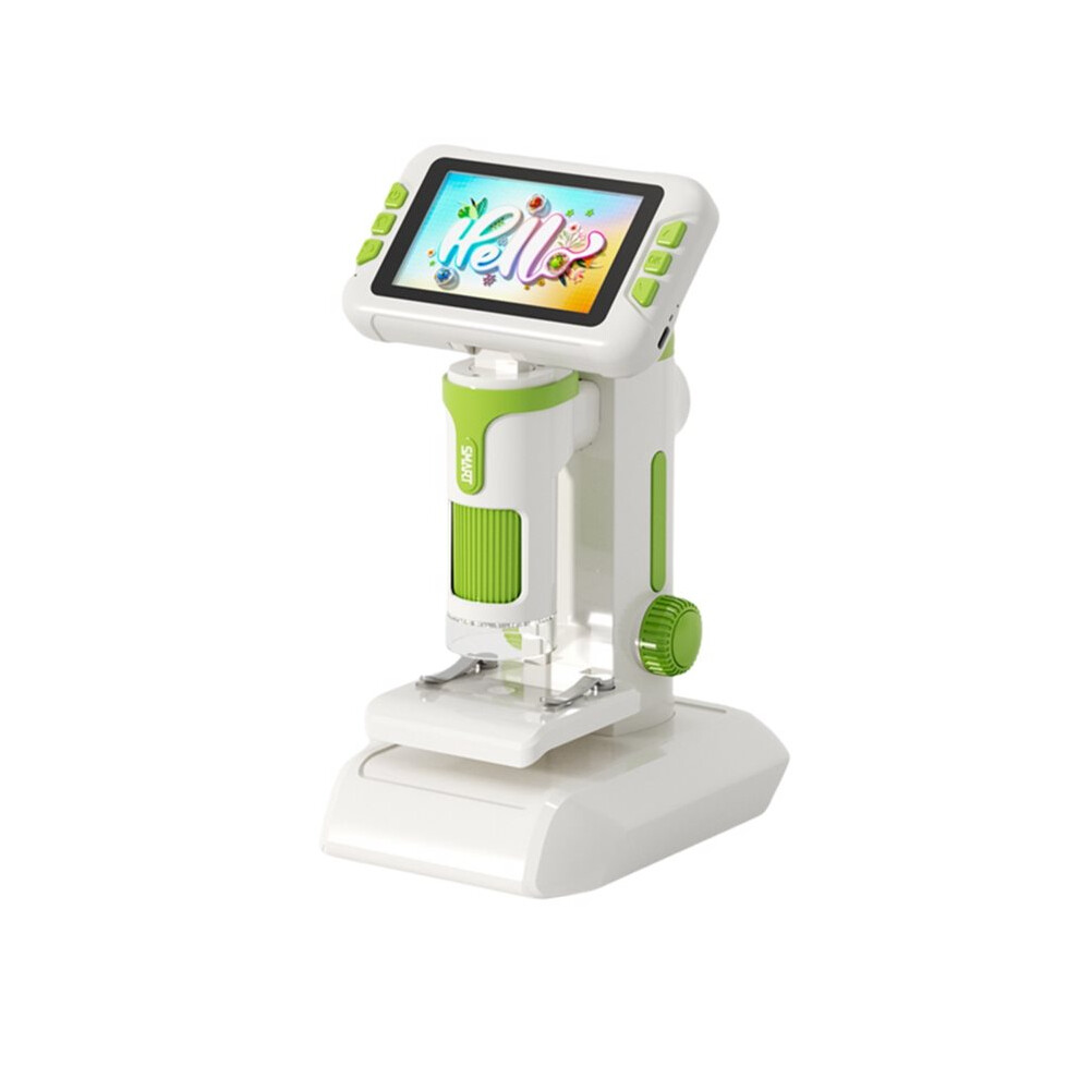 Tauoh Kids Microscope 1600X 4 Inch Lcd Screen Handheld & Desktop, Led Illumination For Education Kids Digital Microscope A