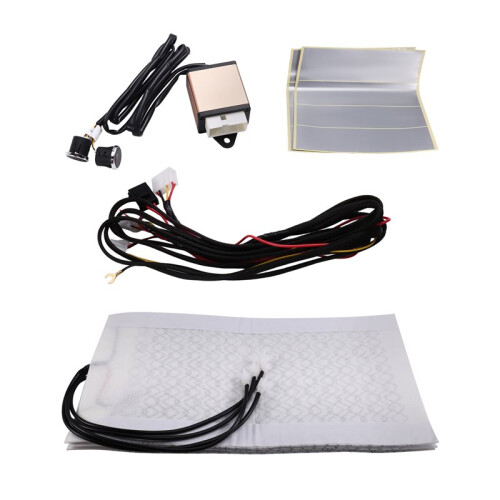 Universal Built-in Car  Heater Kit 2 Seats Heating Pads 3 Levels Control  System Round