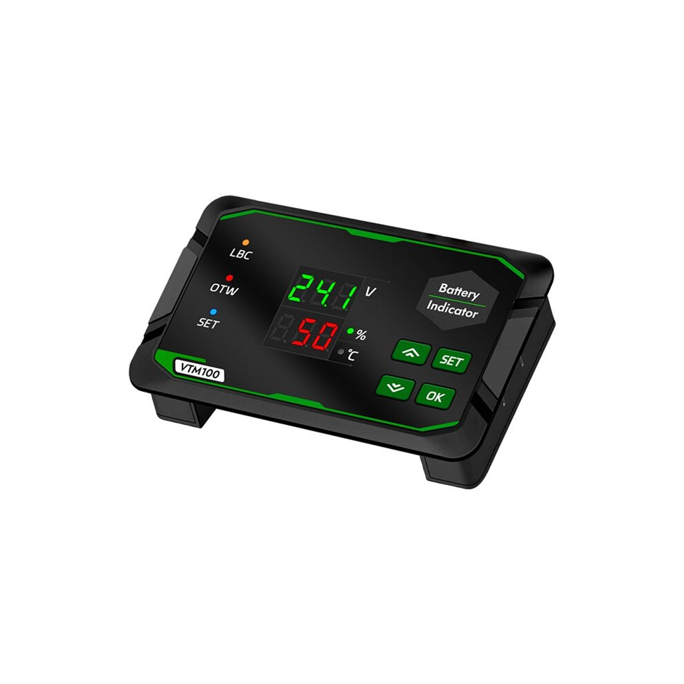 Dc7-100V Battery Voltage Capacity Tester Battery Indicator Battery Monitor Coulometer With Temperature Sensor 6032999245371