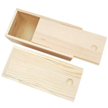 Uitschuifbare Kist van Grenenhout, Houten Kist, Opbergdoos, Lade voor Houtblokken, Sieradenorganizer, DIY-Kist