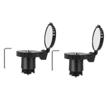 Specchietto Retrovisore per Bicicletta, Specchietti Laterali Regolabili A 360, Kit da 2