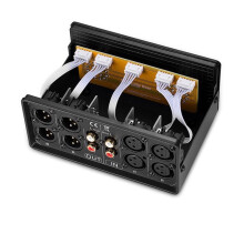 3-in-3-OUT XLR Balanced / RCA Stereo Converter Audio Selector Box Passive Preamp for Home Amplifier