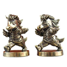 Antique War Horse Desk Brass War Horse Desk Decoration Chinese Year 2026 Mascot Figurines Living Room Decoration