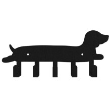 Metal Key Rack Dog Sign Key Hooks Hanger Wall Mounted with 5 Hooks Home Indoor and Outdoor Decoration Hook,Coat Hanger