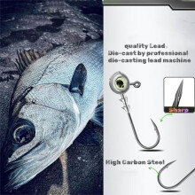 88Pcs/Box Swimbait Jig Heads Fishing Hooks with 3D Eye,4 Sizes(1/4oz,3/8oz,1/5oz,1/8oz Mixed)