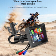 5-Zoll-Motorrad-Navigationsgerät mit GPS für Kabelloses CarPlay und Android Auto, IP67 Wasserdichtes Display, 5.0, Moto-Monitor