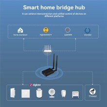 Zigbee 3.0 Trådlös Gateway-Dongle Kompatibel med Home Assistant ZigBee2MQTT Zigbee-Donglestick med Dubbel Antenn