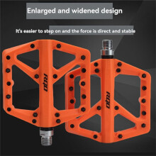 RGO Bike Pedal Ultralight DU Bearing MTB Bicycle Pedals Road Bike Cycling Accessories Black