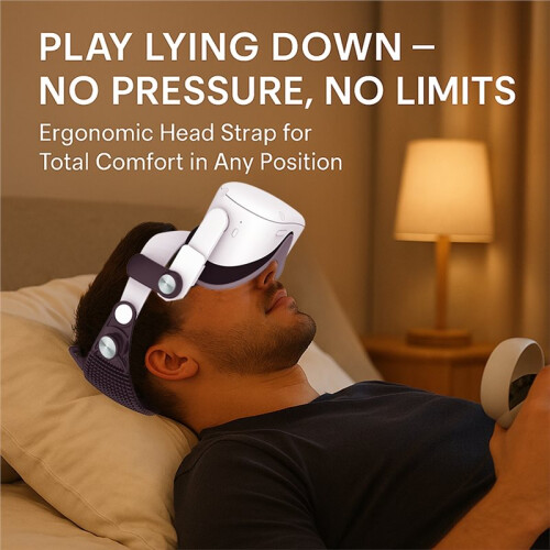 Adjustable  Strap for Meta Quest 2 VR Headset Improve Comfort Pressure Relief VR Accessories White 2
