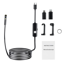 Borescopio de doble lente 1920x1440 IP68 1m negro