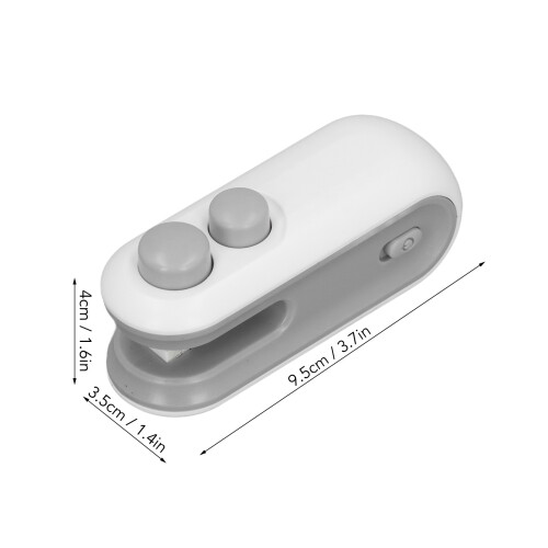 Mini scellage de sac 400mAh 0.17lb blanc rechargeable 1