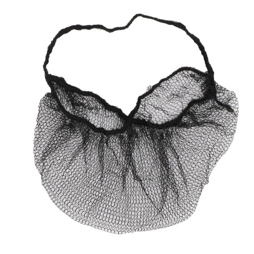 100pcs Disposable Beard Net Covers Elastic Bands Full Coverage Breathable Black 1