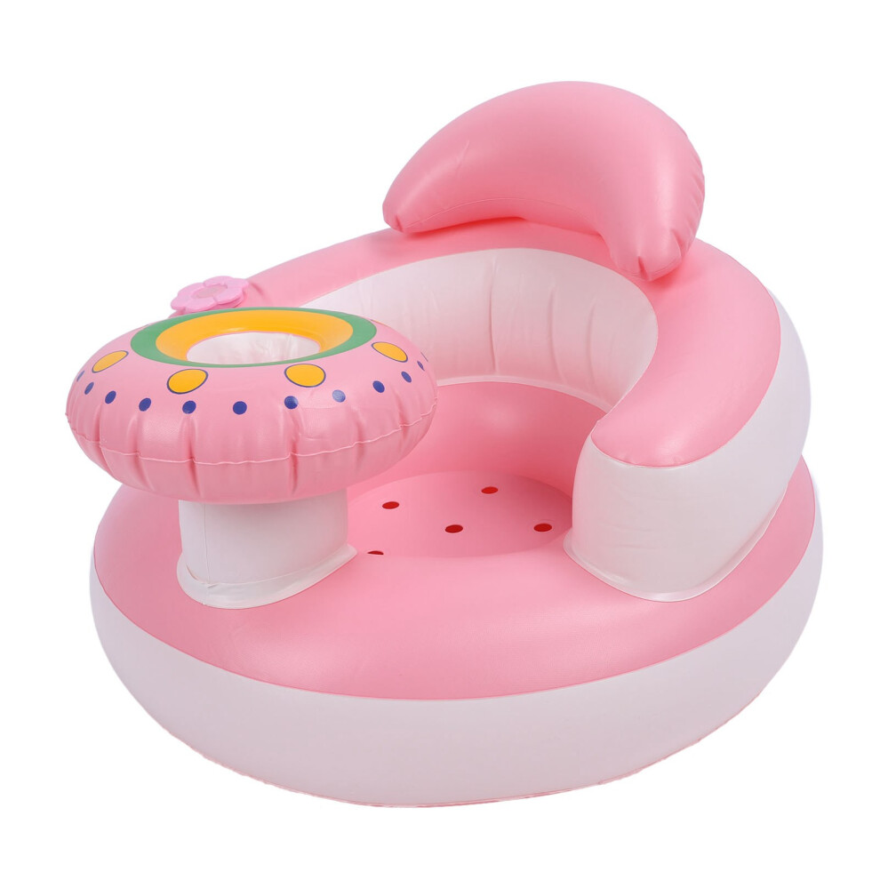Baby Inflatable Foam Seat with Built-in Pump PVC Infant Sitting Chair for Home & Beach