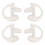2Pairs Clear Silicone Ear Mold Set for Ear Piece 8