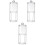 3Pièces Boîte Rangement Coton Double Couche Transparent Couvercle 3