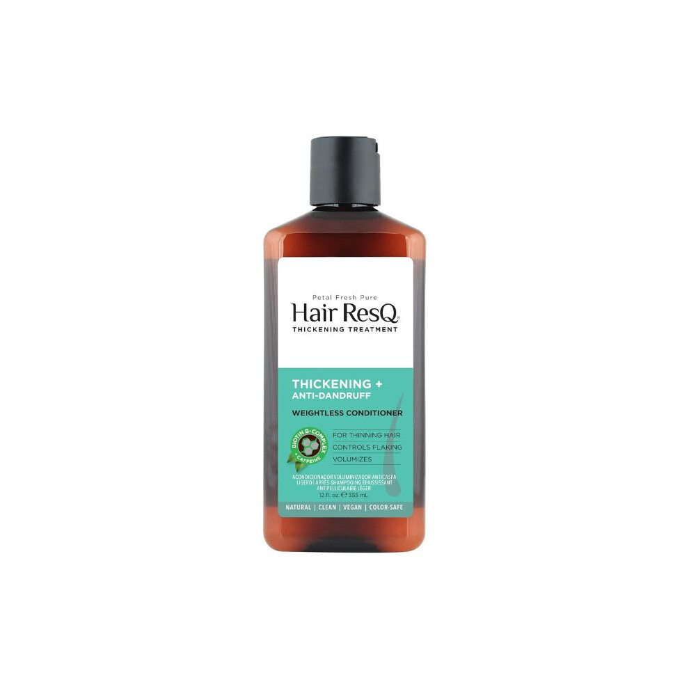 Petal Fresh Pure Hair Resq Anti-Dandruff Conditioner, Biotin and Caffeine for Thicker, Fuller, Flake-Free, 355ml