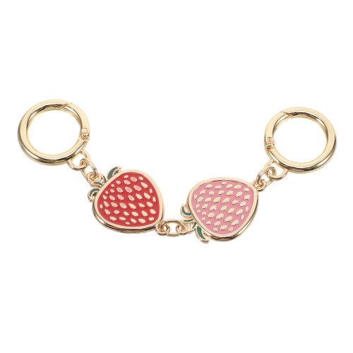 5Pcs Metal Bag Chain Charm Strawberry Purse Extender Adjustable Strap 2