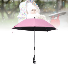 Sombrilla rosa para cochecito de bebé de 55,5 cm