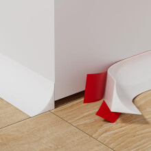 Flexible Quarter Round Molding 9.8ft Self Adhesive Waterproof Trim for Corners Floors Walls White
