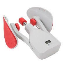 Allenatore di Cosce Regolabile da 10 a 35 kg con Contatore Digitale, Grigio