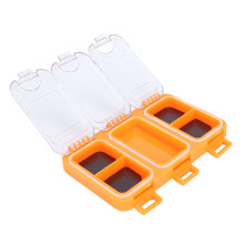 Waterproof Small Tackle Box 1.1L Orange Fishing Lure Organizer Container AU