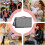 Diaper Bag Backpack with Foldable Changing Station, Large Capacity, Waterproof, Stroller Hooks, Light Gray 3
