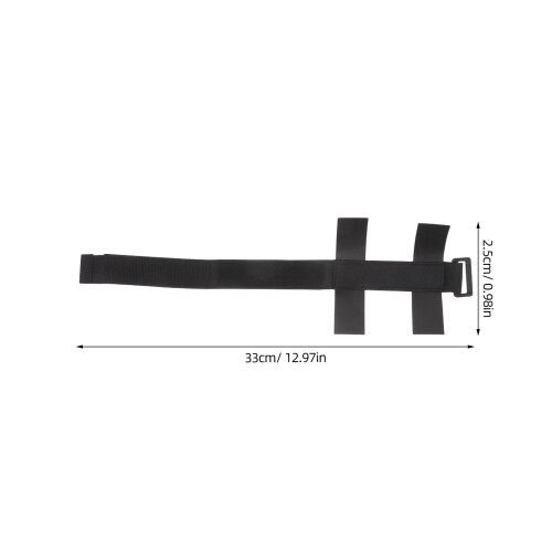 3Pcs Black Adaptive Utensil Strap Polyester Non-Slip Grip for Disabled 1