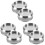 6Pcs Silver Stainless Steel Glass Shower Door Handles Round Pull Knobs 4