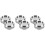 6Pcs Silver Stainless Steel Glass Shower Door Handles Round Pull Knobs 6