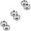 6Pcs Silver Stainless Steel Glass Shower Door Handles Round Pull Knobs 7