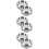 6Pcs Silver Stainless Steel Glass Shower Door Handles Round Pull Knobs 10