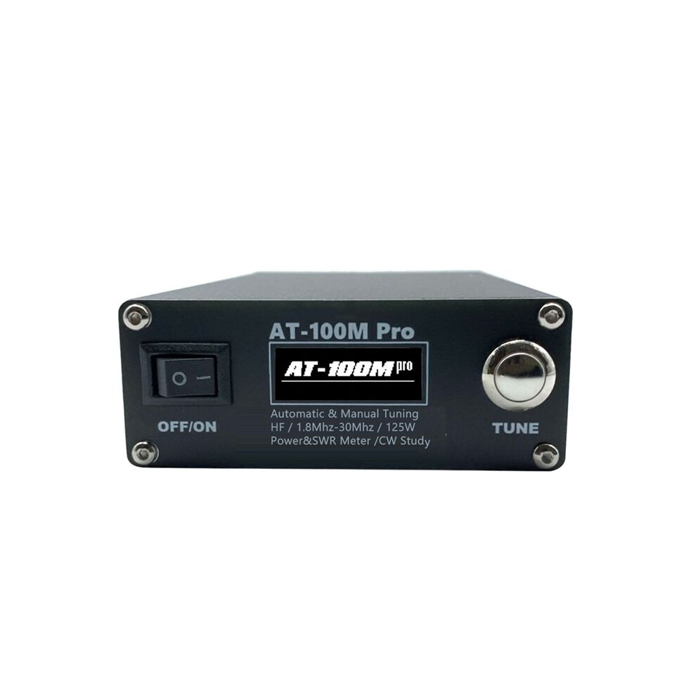 At-100M Pro Antenna Tuner 1.8-30Mhz Power Meter 125W Automatic Antenna Tuner Support Morse Code Exerciser For Radio 4711256760315