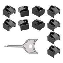 10PCS RJ45 Inserts Lock with Key Dust-Proof Network Plug Enhances Data Security Protection for , Router Black