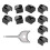 10PCS RJ45 Inserts Lock with Key Dust-Proof Network Plug Enhances Data Security Protection for , Router Black 1