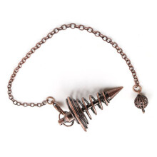 Spiral Bead Cage Necklace 6.9in Alloy Cone Jewelry for Boys Girls