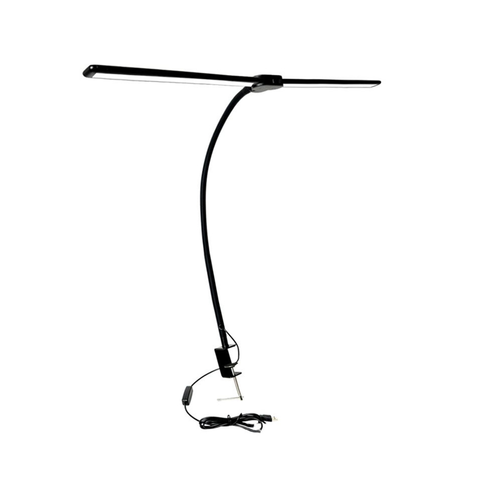 Tauoh Led Desk Lamp With Clamp, Double Desk Light,Levels Clip- Desk Lamp Eye-Caring Table Lamp, Monitor Light